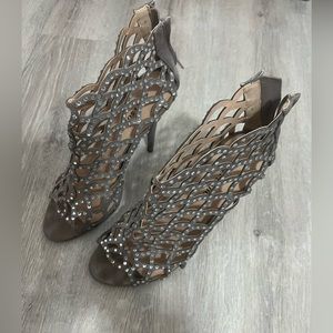 Silver Rheinstone heels